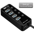 USB HUB 3.0 Portable 7Ports With EU US AU UK Power Plug Charging port USB 3.0 HUB Splitter Adapter For Macbook PC Laptop Tablet