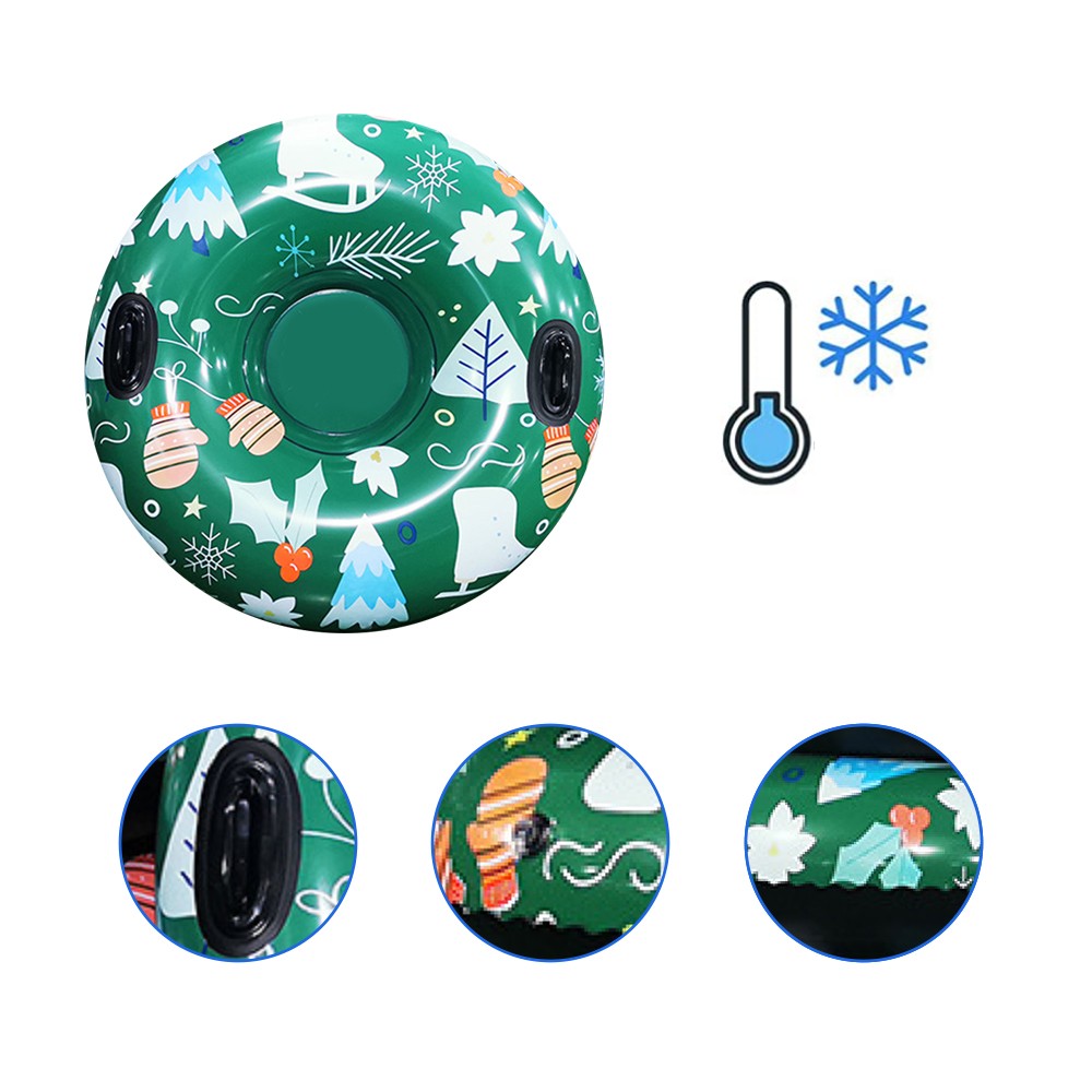 Christmas Snow Ski Circle Kids Parents Snow Tube With Handle Inflatable Snow Sled Ski Ring Large Size Skiing Tube PVC Sled *p