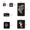 208pcs Small Design Henna Tattoo Stencils Set for Women,Kids Glitter Tattoos Drawing Template for Body Paiting 10 Sheet