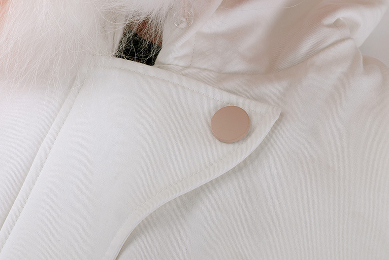 Women Collision Color Hoodie Parka Jacket