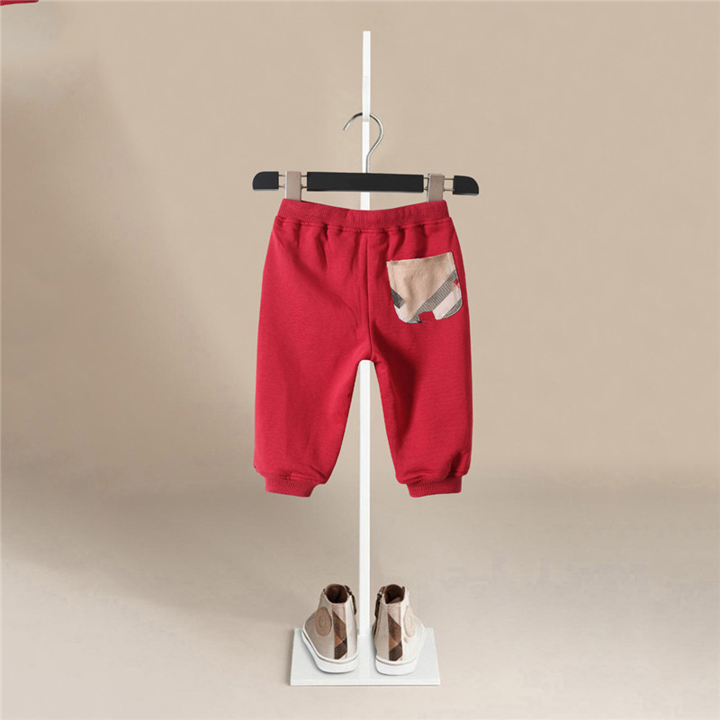 Baby Boy Clothing Trousers Sports Anti-mosquito Pants Summer Baby Boys Cotton Pants Loose Black Gray Red Elastic Band Pants