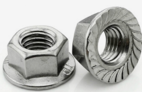 Hexagon flange bearing face with tooth nut