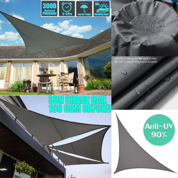 300D Dark Grey Waterproof Oxford garden awnings Shade Sail Right Triangle Sunshade UV protection outdoor camping gazebo canopy