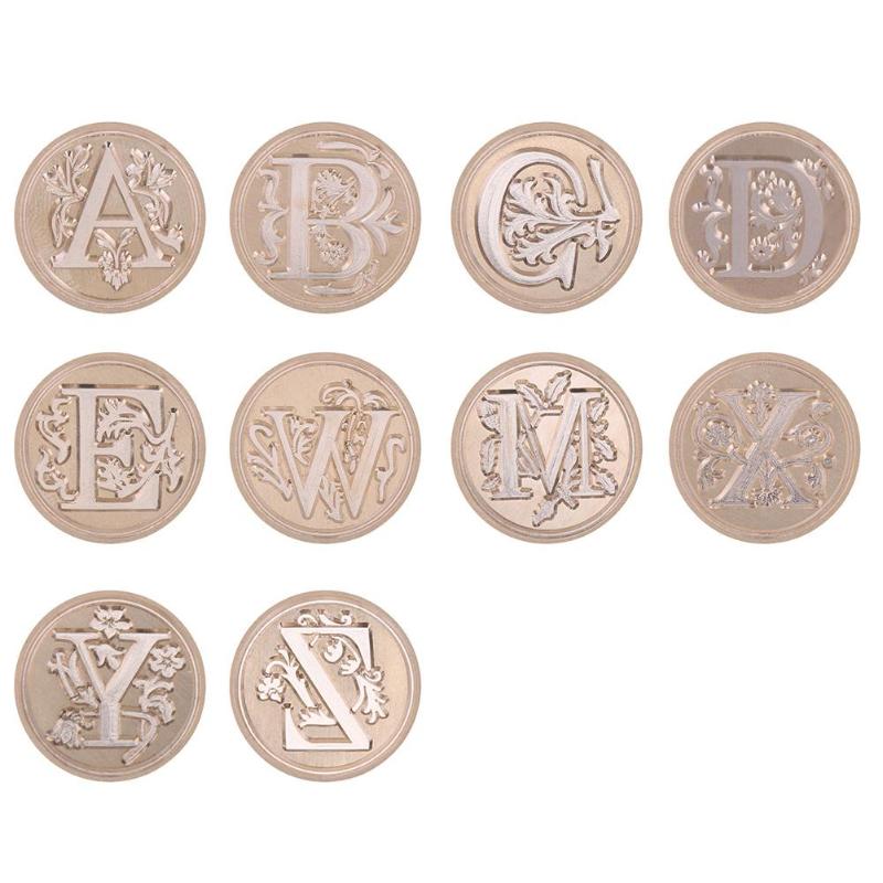 Retro Letter A-Z Wax Seal Stamp Alphabet Letter Wood Stamp Replace Copper Head Hobby Tools Stamp Craft Envelope Cards Decor