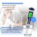Digital Water Tester 5 In 1 PH/TDS/EC/Salinity/Temperature Tester Pen Waterproof Multi-Function Meter for Aquarium swimming pool