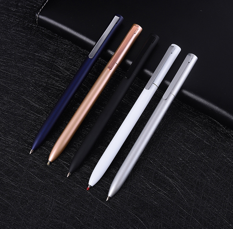 Metal Rotating Gel Pen Sign Pen with Refills for Xiaomi Metal Sign Pens 0.5MM Smooth Low-key Elegant and Firm Office Business