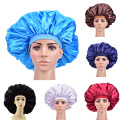 Extra Large Satin Sleep Cap High Quality Waterproof Shower Cap Protect Hair Women Hair Treatment Hat 6 Colors
