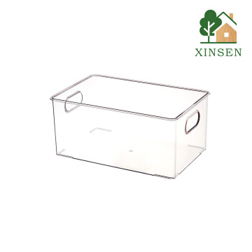 Clear PET Storage Bin With Handles