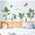 Garden Potted Plant Bonsai Flower Wall Stickers For Home Decor Living Room Kitchen PVC DIY Wall Decals Mural Room Decoration