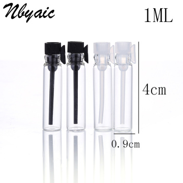 100pcs/lot 1ML 2ml Empty Mini Glass Perfume Small Sample Vials Perfume Bottle Laboratory Liquid Fragrance Test Tube Trial Bottle