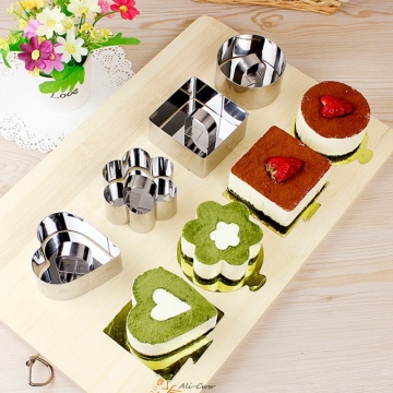 1Pc Heart/Round/Wintersweet/Square Shape Stainless Steel Cake Baking Mold Salad Dessert Cake Cheese Bakeware Tools