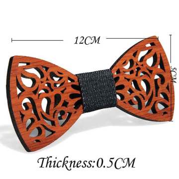 Hot Fashion Men's Wooden Bow Tie Accessory Wedding Party Christmas Gifts Bamboo Wood Bowtie Neck Wear for Men Women cravat