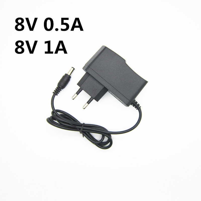 AC/DC Adapter AC 100-240V DC 8V 0.5A 1A 2A AC 100-240V Converter power Adapter 8 V Volt Charger Power Supply EU US AU UK