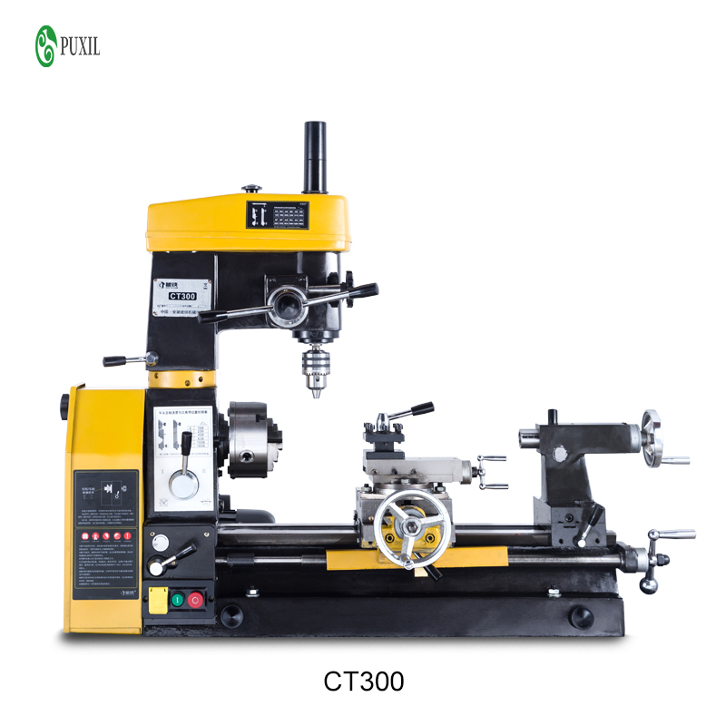 CT300 household lathe small multi-functional lathe bench drill-mill-milling machine metal milling lathe