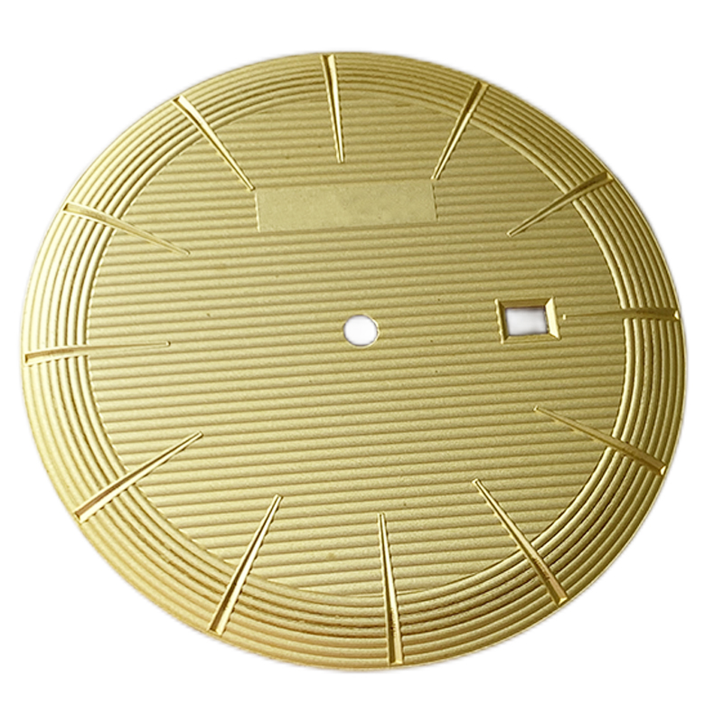 Engraved index watch dial design
