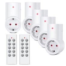 Wireless Smart Remote Control Power Outlet Light Switch Plug Socket Power Outlet Socket EU Standard Plug with Remote Control