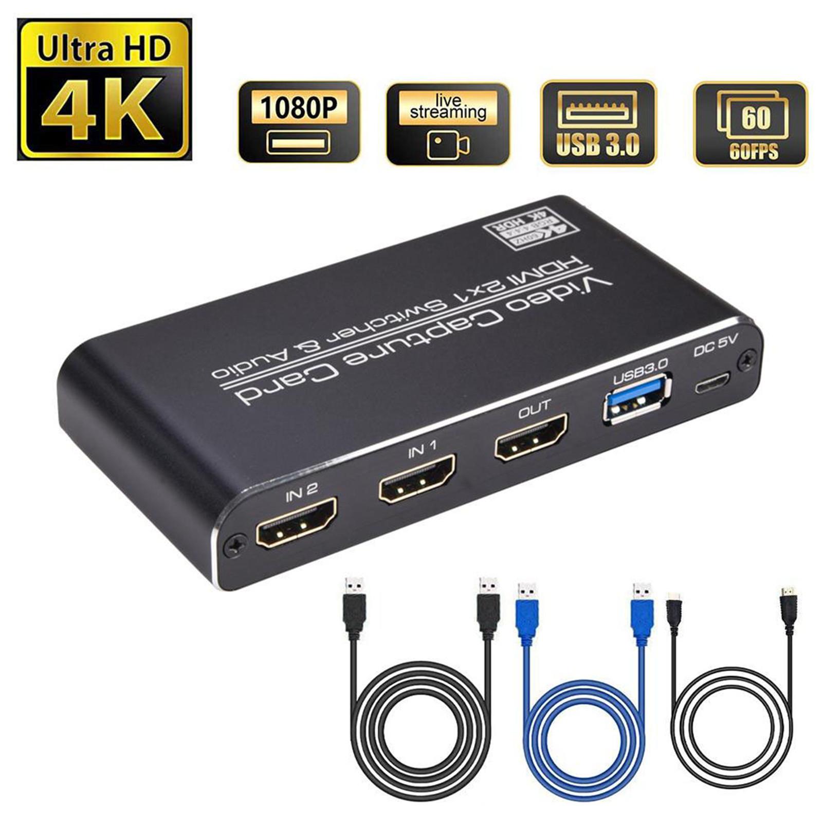 HD 1080P 4K HDMI Video Capture Card HDMI To USB 2.0 Video Capture Board Game Record Live Streaming Broadcast Local Loop Out