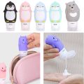 60/80/90ML Food-grade Silicone Bottles Makeup Shampoo Shower Gel Lotion Sub-bottling Tube Cute Travel Squeeze Empty Bottle