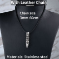 with leather chain
