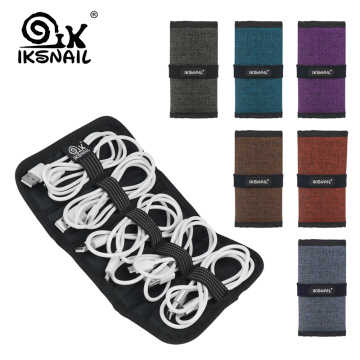 IKSNAIL Sample Portable Cable Storage Headset Case Waterproof Shockproof Earphone Digital USB Cable Sorting Travel Insert Bags