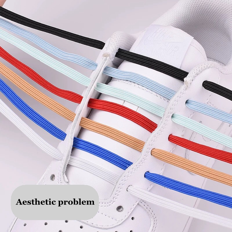 off white Magnetic Shoelaces Elastic Quick No Tie Shoe Laces Kids Adult Unisex Locking Shoelace Flat Sneaker Shoe Laces Strings