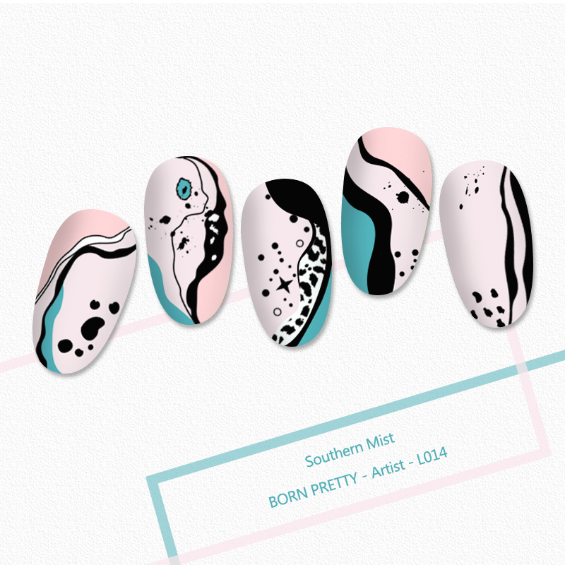 BORN PRETTY Rectangle Nail Stamp Plates for Nail Art Design Ocean Theme Stainless Steel Artist Overprint Stamp Stencils L014