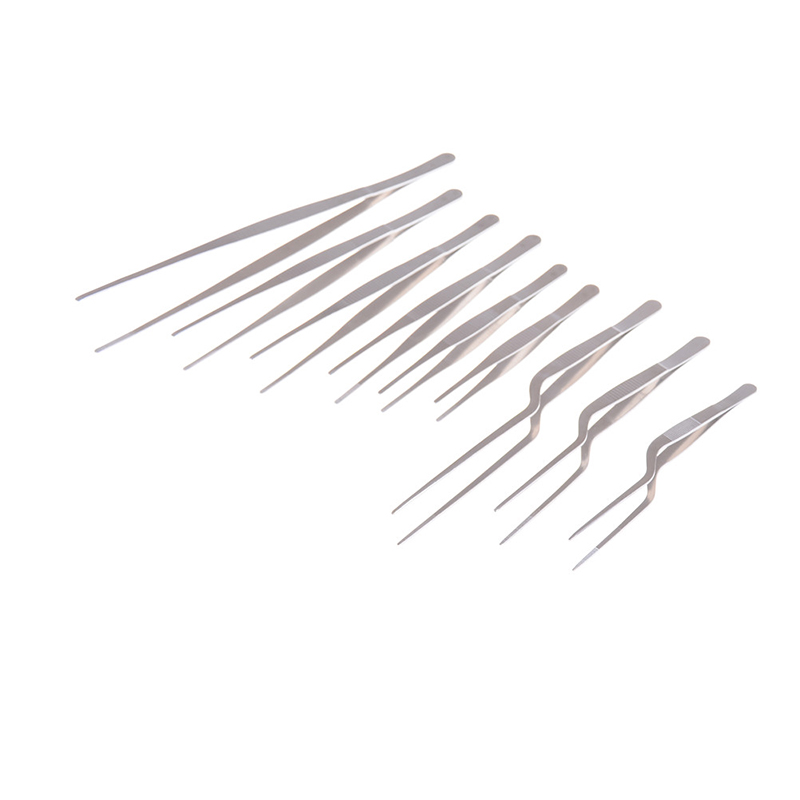 12.5-25CM Stainless Steel Eyebrow Tweezer False Eyelash Extension Tools Auxiliary Repair High Precision Anti Acid Tweezers