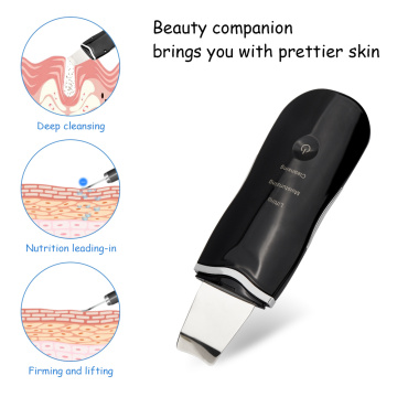 USB Rechargeable Ultrasonic Face Skin Scrubber Cleaner Peeling Vibration Blackhead Removal Exfoliating Pore Facial Cleaner Tool