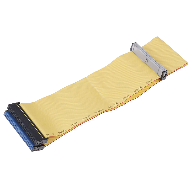 80 Wire 40 Pins PATA/EIDE/IDE Hard Drive DVD Ribbon Cable Yellow 40cm For Dual Devices Telecom Parts