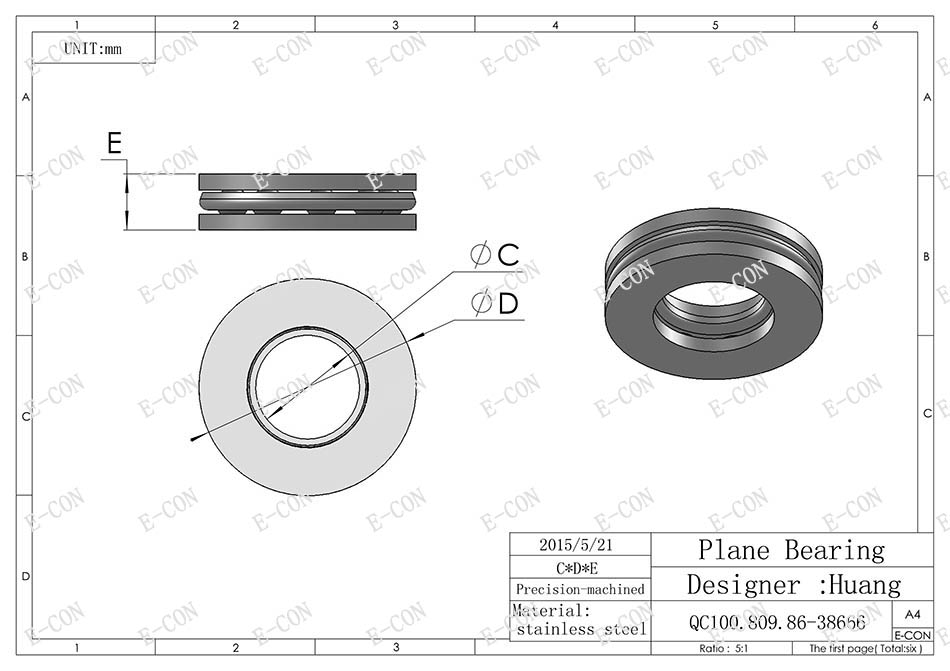 1/5/10 PCS Axial Thrust Ball Bearings 8mm x 16mm x 5mm F8-16M Stainless Steel