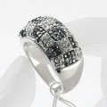 Fashion Jewellery Pretty Colorful Rhinestone Rings rhodium and gold plated alloy finger rings