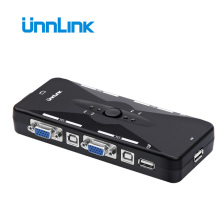 Unnlink 2/4X1 VGA KVM Switch Box Selector 2/4 Ports KVM USB 2.0 Sharing Print monitor mouse keyboard for 4 Computer Laptops PCs