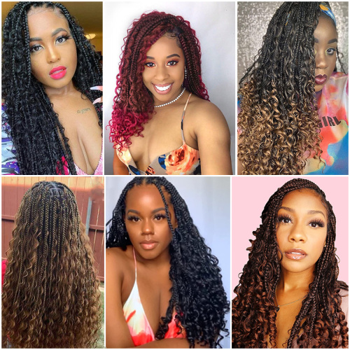 Boho Box Braids Curly Ends Synthetic Crochet Hair Supplier, Supply Various Boho Box Braids Curly Ends Synthetic Crochet Hair of High Quality