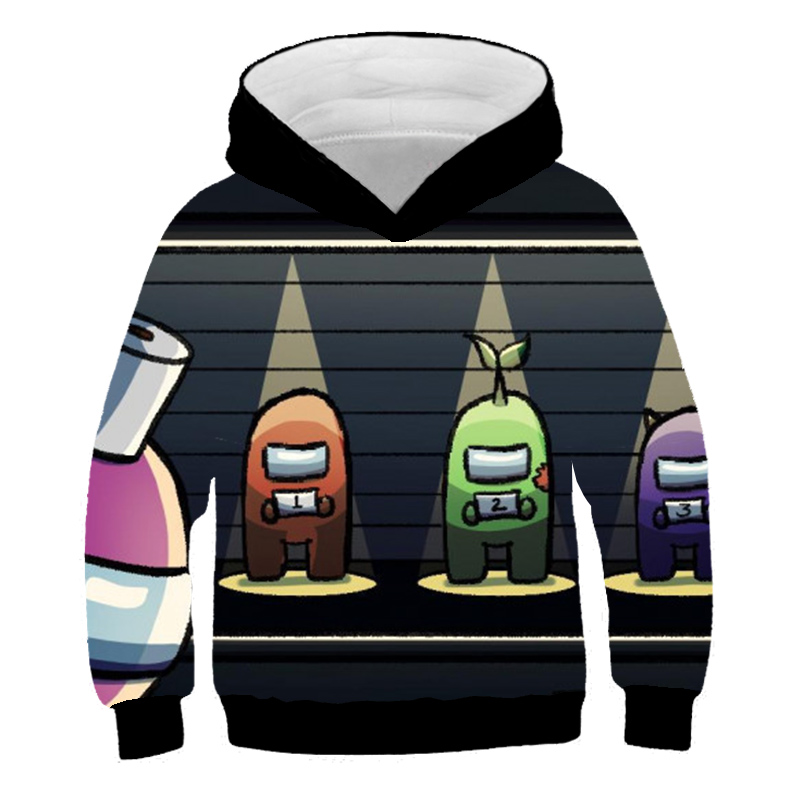 Hot In 2020 New Game Among Us Hoodies Baby Boy Costume Cartoon Warm Hoody Funny Anime Streetwear Fashion Unisex Sweatshirts