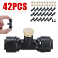 42pcs Misting Nozzles Kit Outdoor Patio Cooling Misting System Fog Nozzles Garden Water Mister Accessories Set