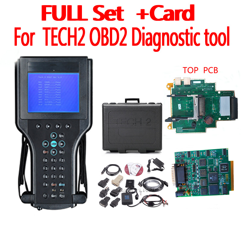 Top Quality Opel Tech2 Diagnostic Tool with 32mb Software Memory Card for SAAB isuzu 6 brand Car TECH 2 scanner with plastic box