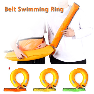 Manual Life Belt Automatic Inflatable Life Buoy Swimming Ring Waist Belt with Reflective Tapes For Kayaking Fishing Life Vest