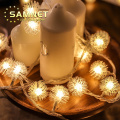 2020 Special Christmas Decoration Garland Holiday Lights Hairy Ball Dandelion LED Fairy String Light For Home Indoor Lighting
