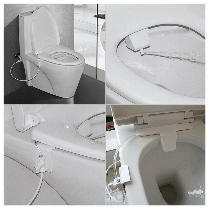 Bathroom Toilet Fresh Water Spray Toilet Cleaning Seat Kit Accessory Smart Toilet Seat Bidet Set
