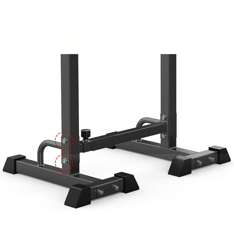 Multi-Function Barbell Rack, Height & Width Adjustable Dip Stand, Bench Press Station, Weight-Lifting Parallel Bar