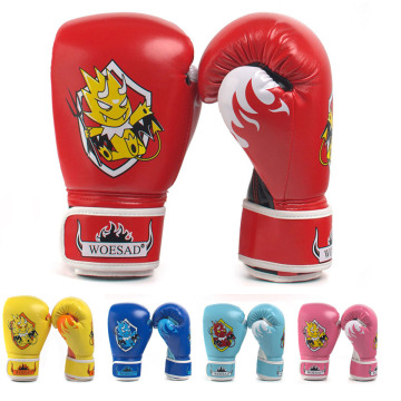 2pcs Kids Children Boxing Gloves Training Gloves Sparring Mitts Sanda Karate Sandbag Taekwondo PU Leather Protector Gloves
