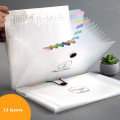 MINKYS Waterproof 12 Layers A4 Expanding File Folder Organizer Bag Briefcase Free Index Label School Office Stationery