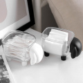 Creative Mini Cute Sheep Plastic Container Cotton Swab Storage Jewelry Box Household Dust-proof Desktop Makeup Desk Organizer