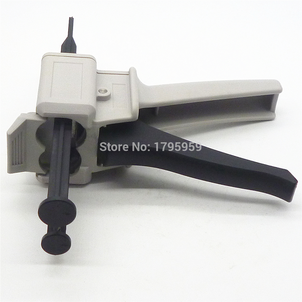 50ML AB Epoxy Glue Gun Applicator Glue Adhensive Gun Mixed 1:1 and 2:1 AB Glue Caulking Gun Manual Tool for Silica Gel Glues