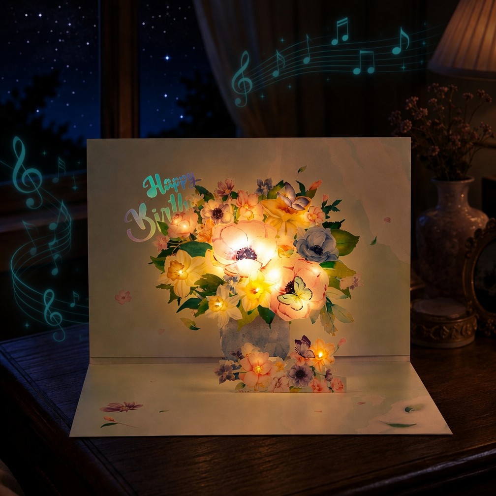 musical pop up birthday card