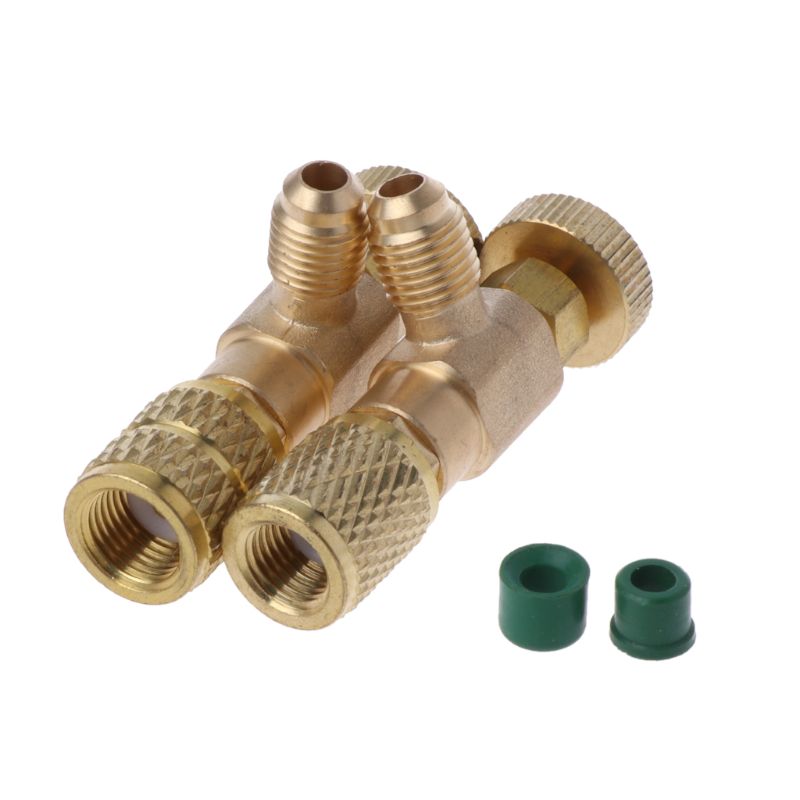 2Pcs Safety Valve R410A R22 Air Conditioning Quick Coupler Connector Adapters dropshipping