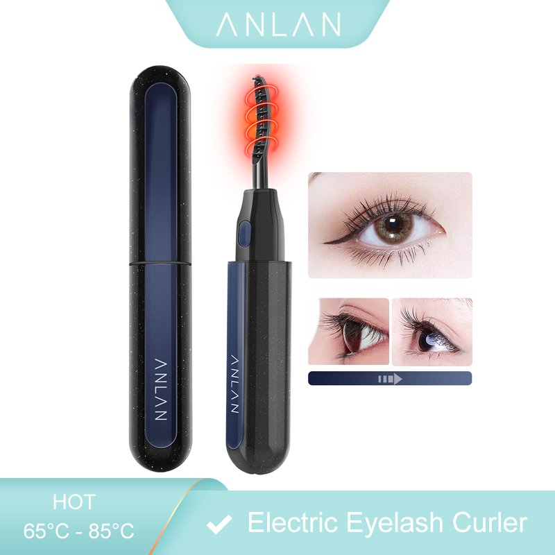 ANLAN New Electric Eyelash Curler USB Rechargeable Electric Heated Eyelash Long-Lasting Electric Ironing Eyelash Curler Device