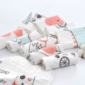 30*30cm/5 strips baby pure cotton six-layer gauze face towel baby zoo print square scarf baby face gauze handkerchief towel chil