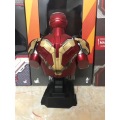 Marvel Iron Man Mark XLIII 43 Bust Pre-painted Model Kit with LED Light PVC Action Figure Model Toy