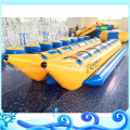 Double Tubes 14 seats banana boat shark shape inflable Inflatable water flying towable banana boat for water activity